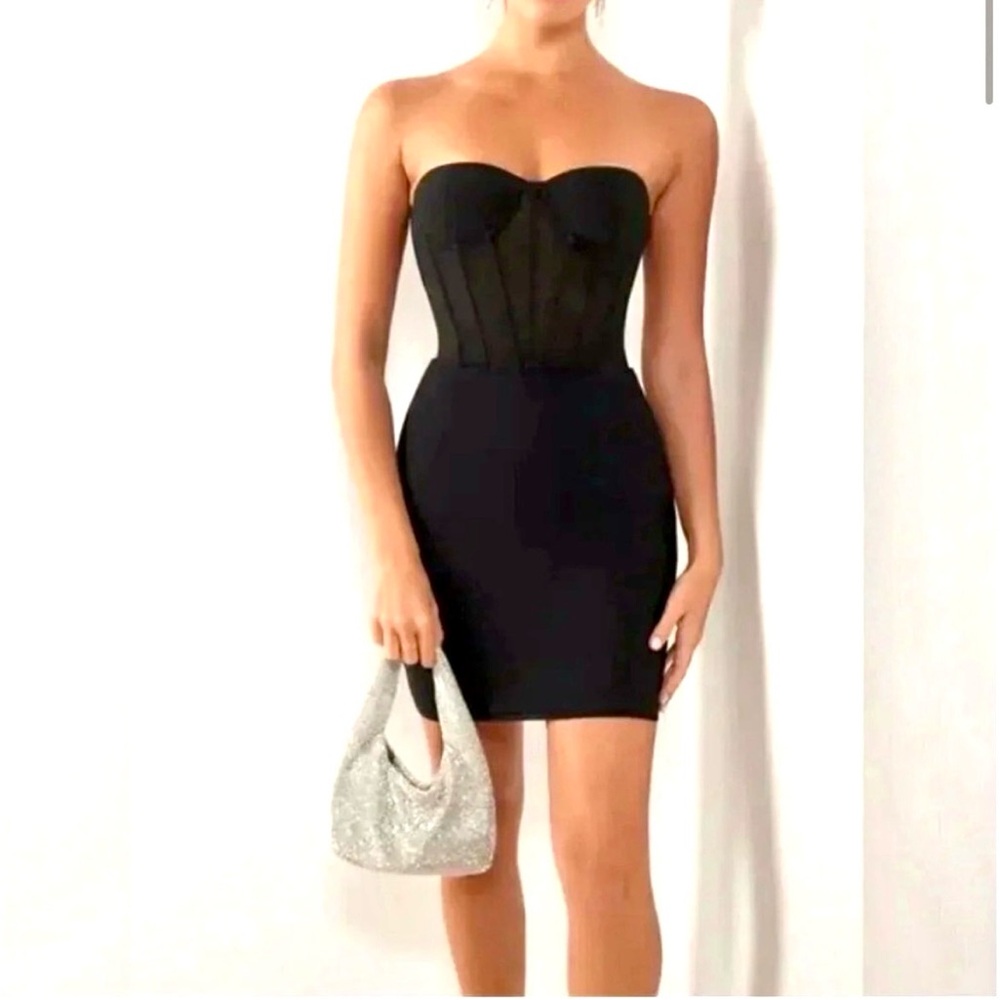 HEIRESS Beverly Hills Black Strapless Dress